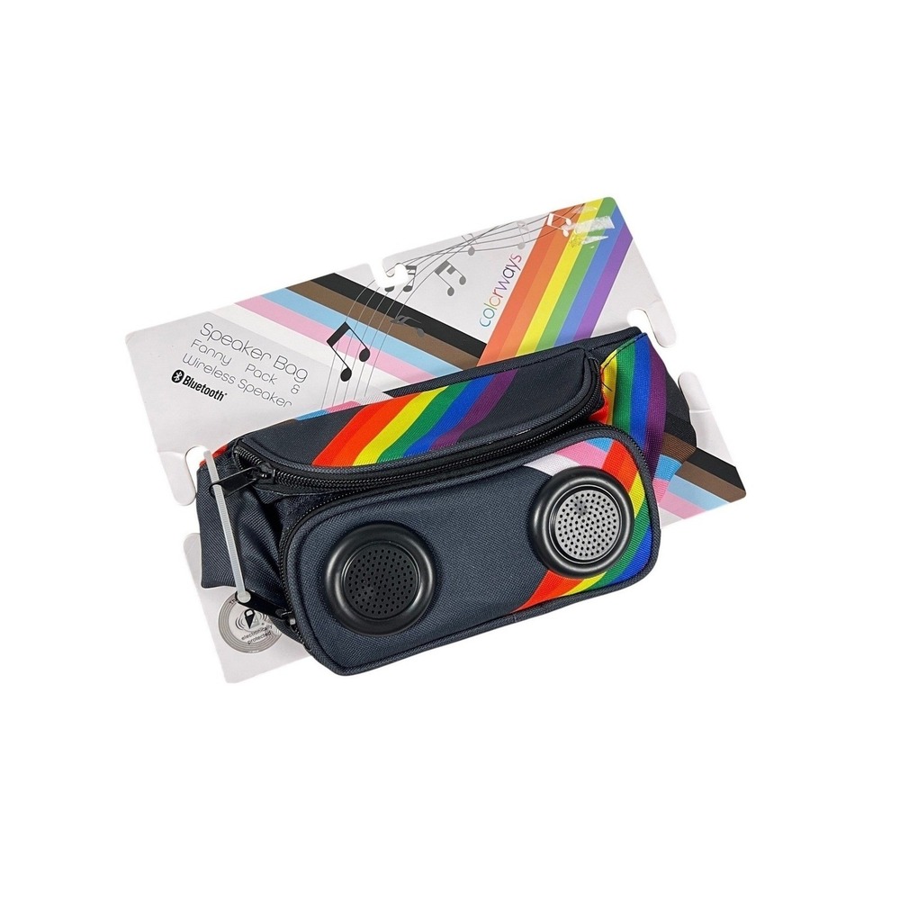 Colorways Pride Rainbow Bluetooth Speaker Fanny Pack Waist Bag New NWT
